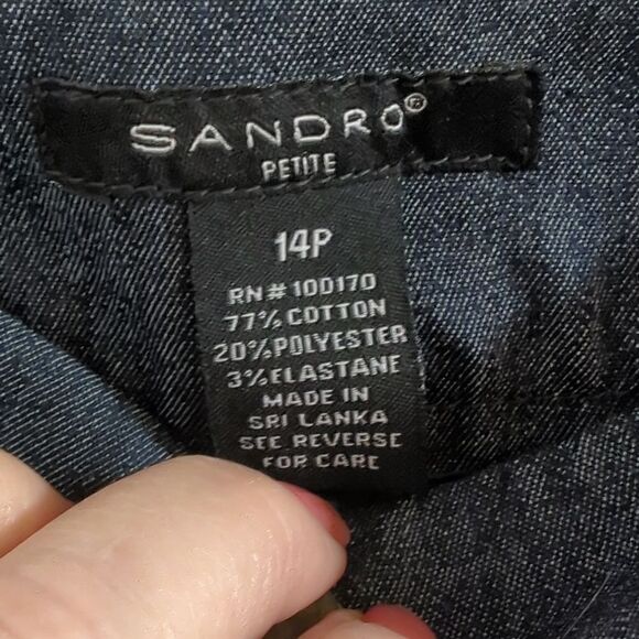 Sandro Pants 14P  Nice Denim Trousers Mid-rise - Picture 7 of 8